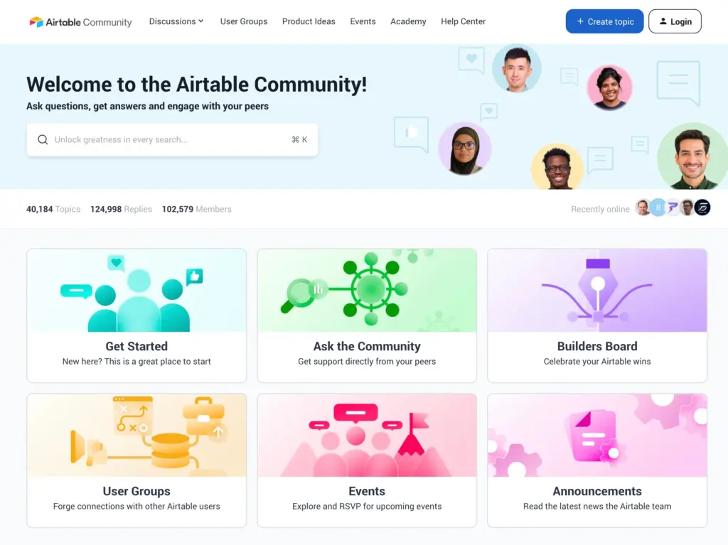 Airtable community-led growth example