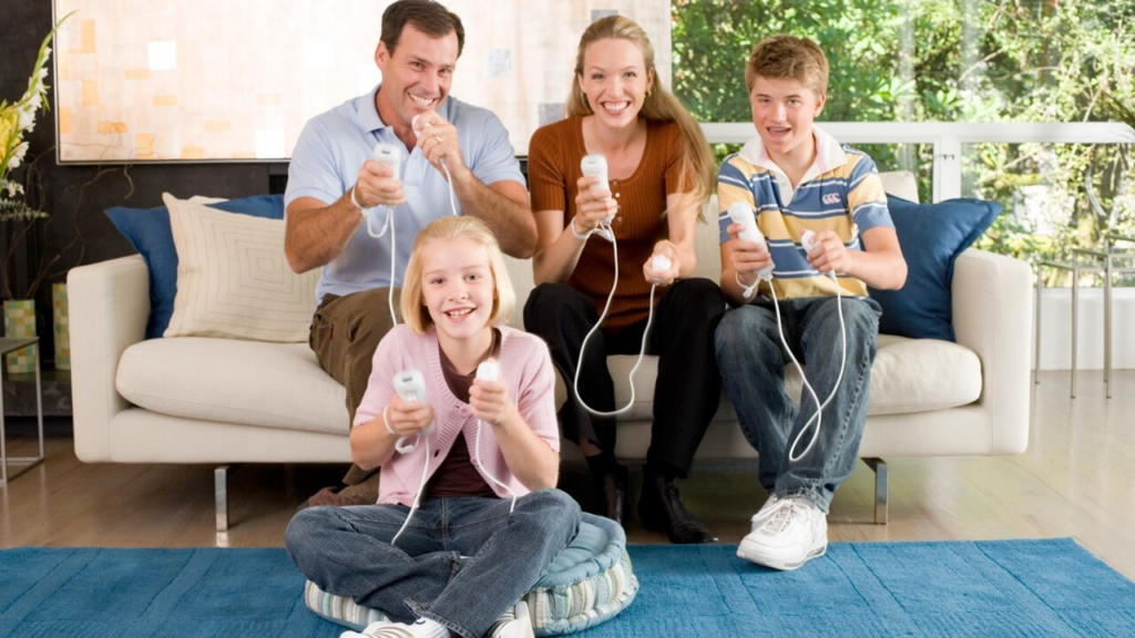 Nintendo boosting product adoption by letting families play and have fun together on the original Wii.