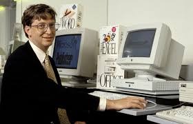 Microsoft’s original office space with co-founder Bill Gates