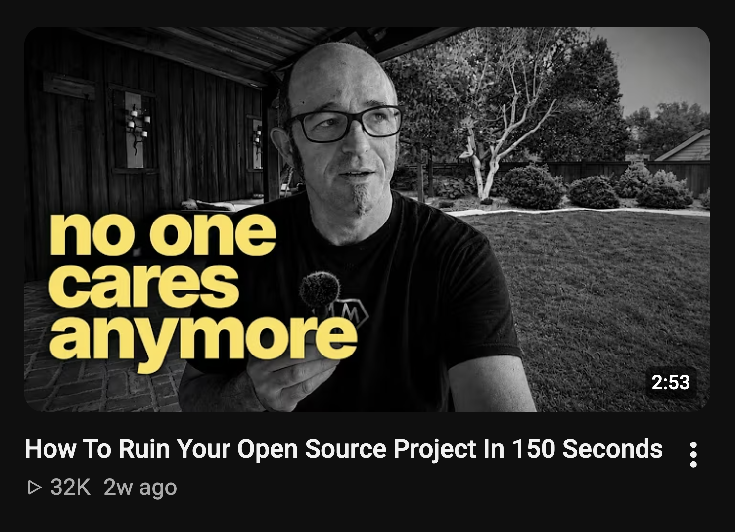 Stateshift's recent creative video on how to ruin an open source project.